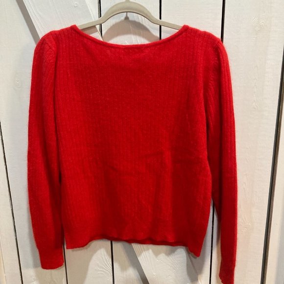 Vintage Villager Lambswool angora rabbit hair red sweater large - Picture 3 of 4